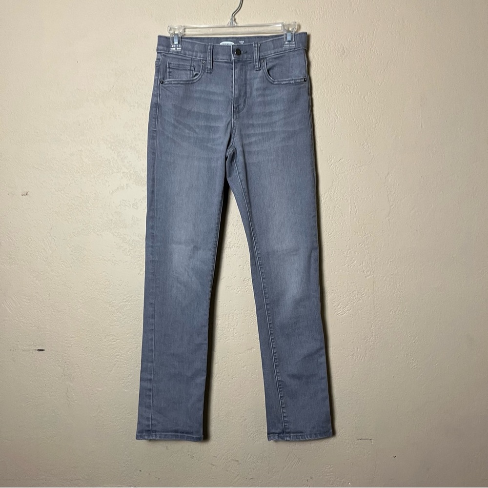 Old navy boy karate slim built-in‎ flex straight gray jeans size 14